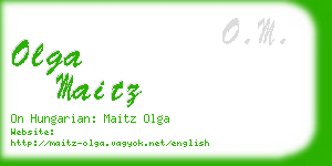 olga maitz business card